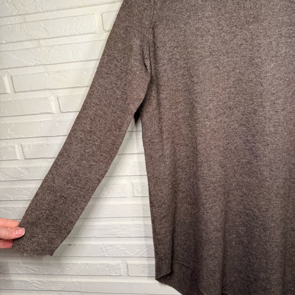 Joie Brown Wool Cashmere Blend Oversized Asymmetrical Sweater, Women’s Size XS - Picture 3 of 8
